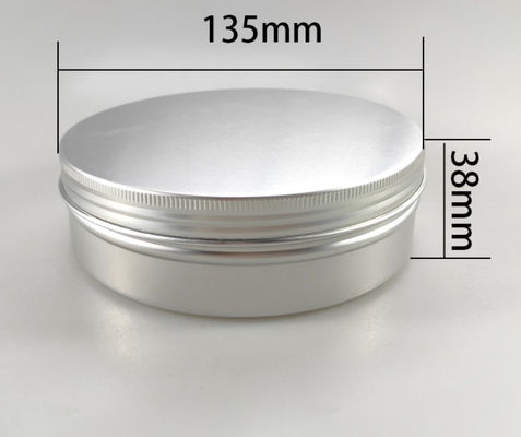 300ml 135*38 Silver Round Threaded Aluminum Box Tea Biscuit Snacks Sealed Packaging Box